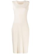 Raquel Allegra Round Neck Midi Dress - Neutrals