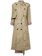 Tome Oversized Asymmetric Trench Coat - Nude & Neutrals