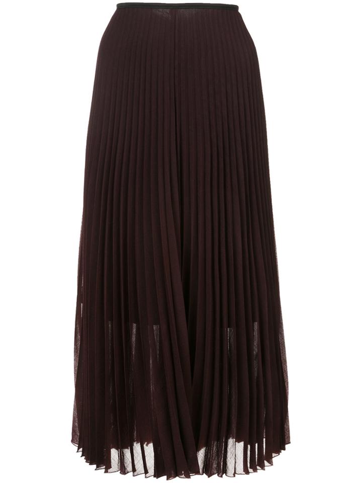 Akris Punto Pleated Skirt - Pink & Purple