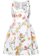 Prabal Gurung Floral Jacquard Mealesse Molded Seam Dress - White