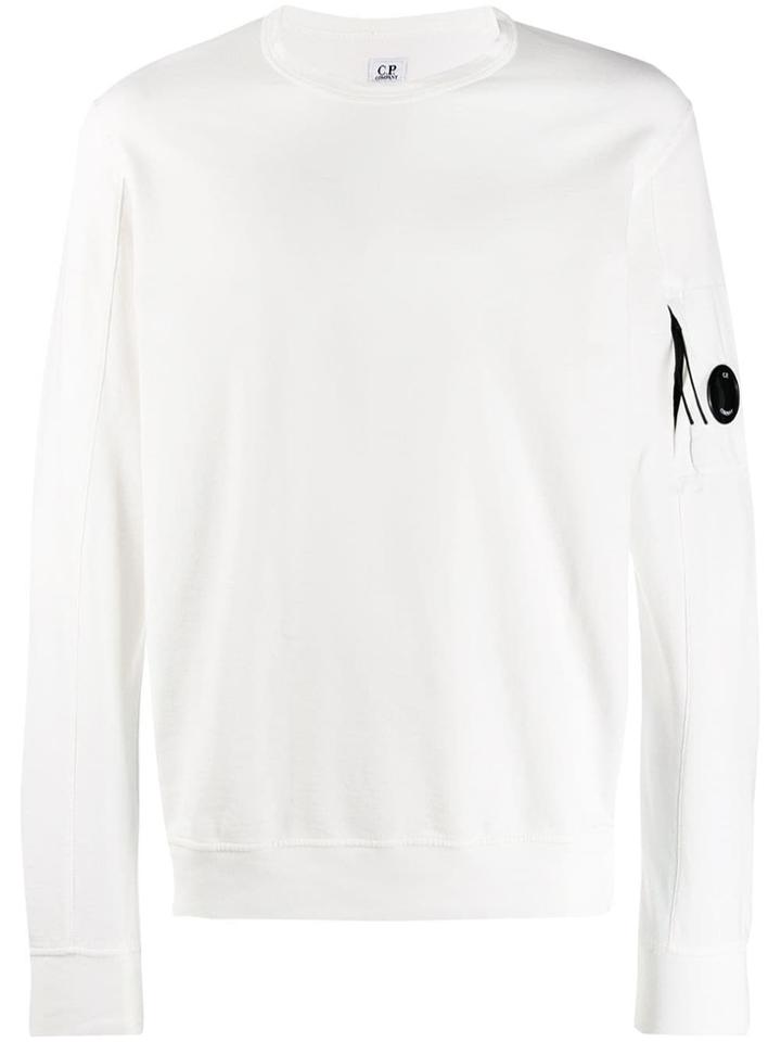Cp Company Logo Sweatshirt - White