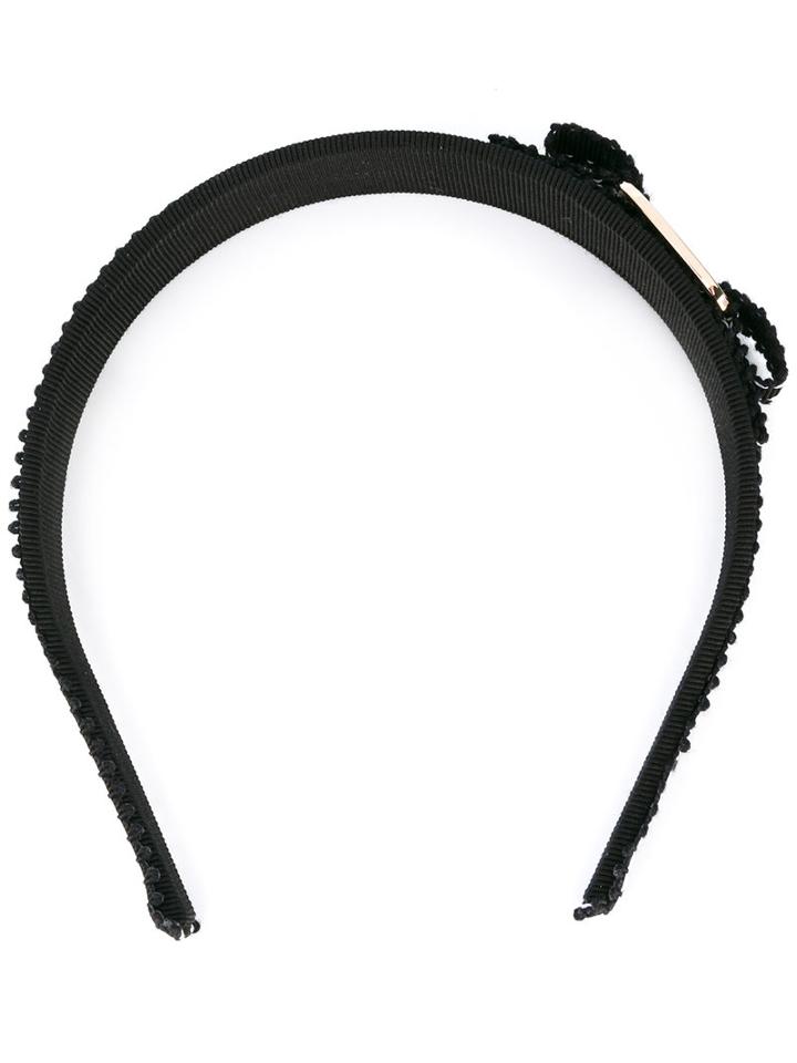 Salvatore Ferragamo - Vara Headband - Women - Cotton/metal - One Size, Black, Cotton/metal