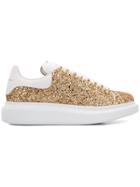 Alexander Mcqueen Glitter Oversized Sneakers - Gold