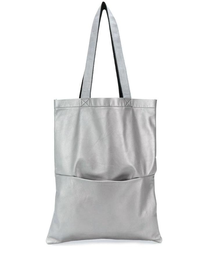 Rick Owens Embroidered Logo Tote Bag - Grey