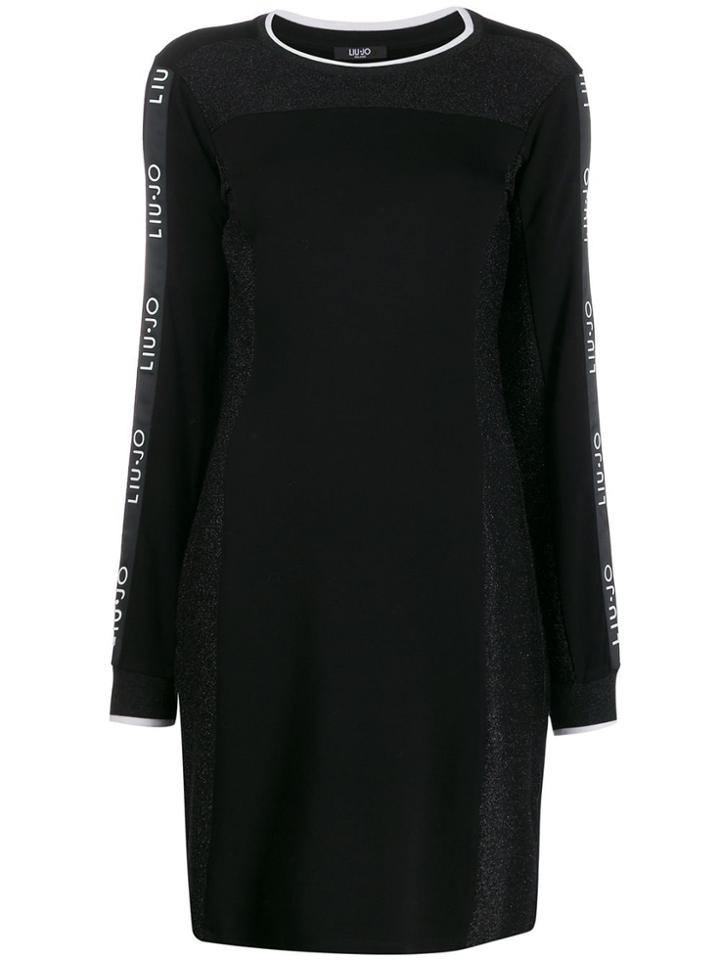 Liu Jo Glitter Details Fitted Dress - Black