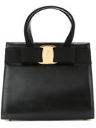 Salvatore Ferragamo Vintage Vara Ribbon Tote - Black