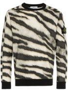 Stone Island Zebra Print Cotton Sweatshirt - Unavailable