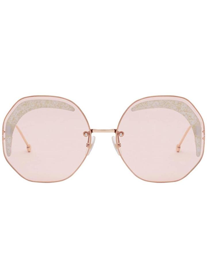 Fendi Eyewear Octagonal Frame Sunglasses - Pink