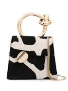 Benedetta Bruzziches Cow Print Mini Bag - Black