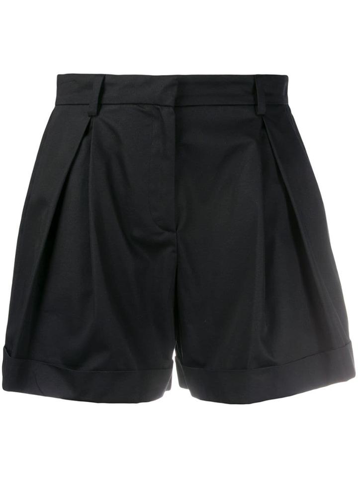 L'autre Chose Box Pleat Shorts - Black