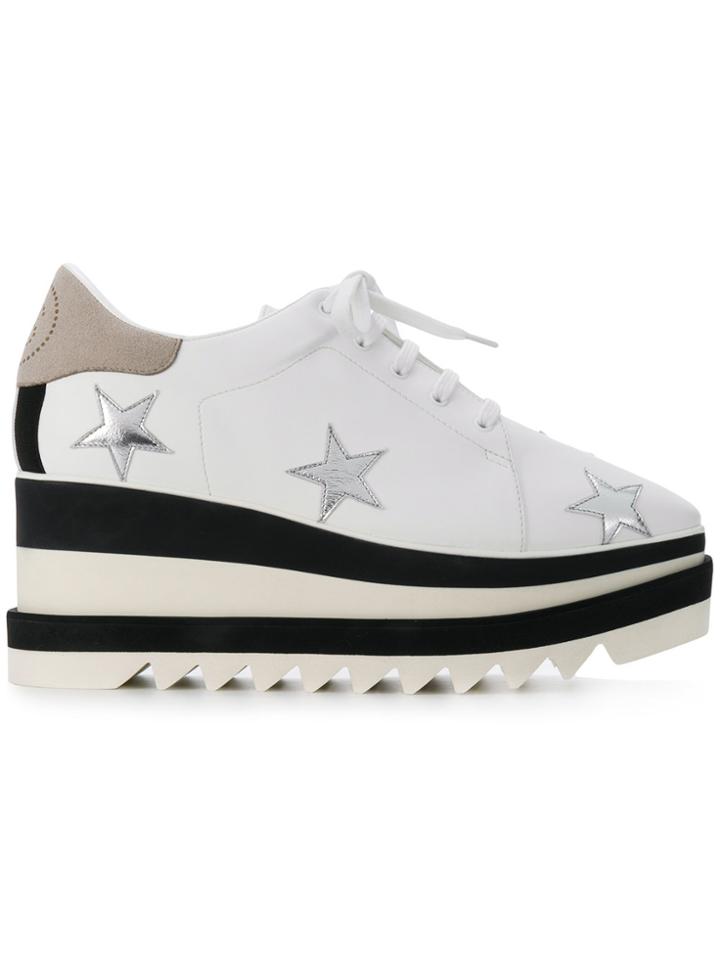 Stella Mccartney Star Embellished Platform Sneakers - White