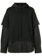 Andrea Ya'aqov Shirt Layered Hoodie - Black