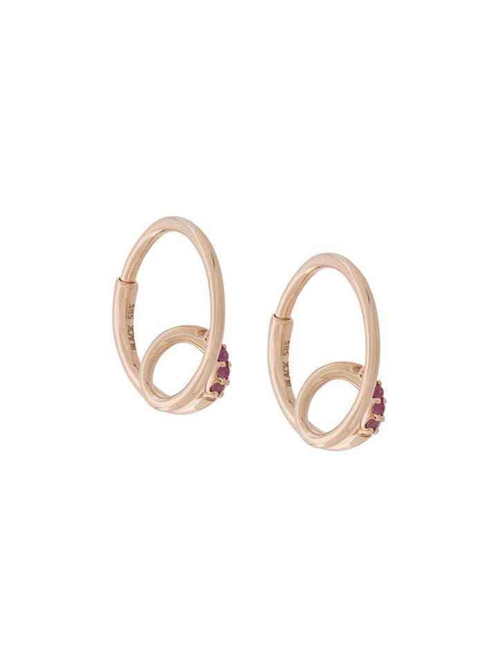 Maria Black 14kt Yellow Gold Acrobat Sapphire Hoop Earrings