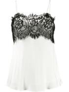 Gold Hawk Lace Detail Camisole Top - White
