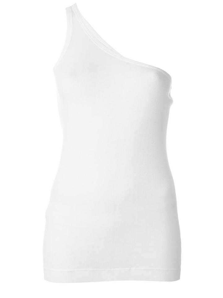 Forte Forte One-shoulder Tank Top, Women's, Size: 2, White, Cotton/linen/flax