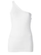 Forte Forte One-shoulder Tank Top, Women's, Size: 2, White, Cotton/linen/flax