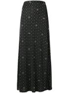 Versace Vintage Floral Print Skirt - Black