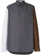 Jw Anderson Contrast Striped Shirt - Grey