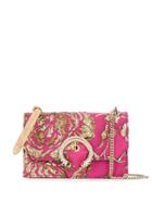 Jimmy Choo Paris Floral-brocade Shoulder Bag - Pink