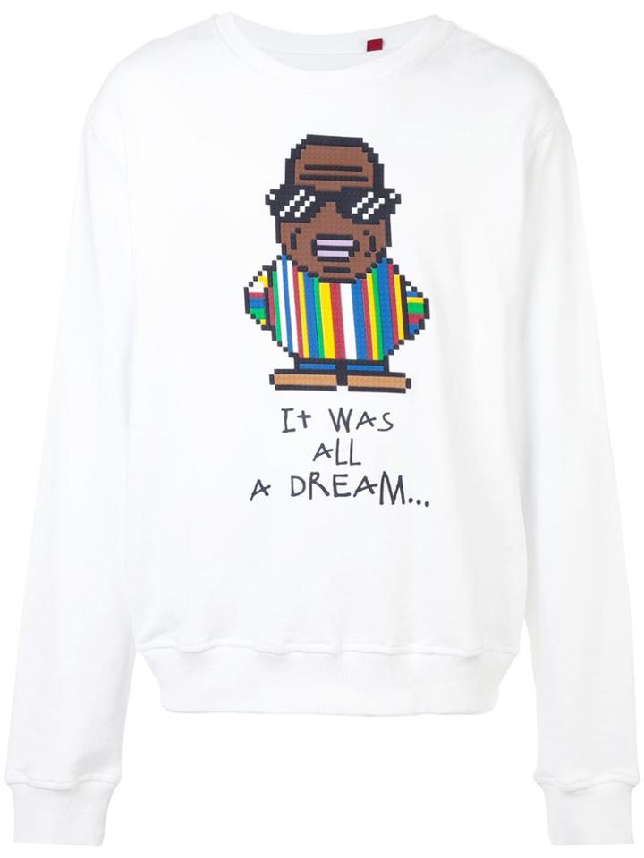Mostly Heard Rarely Seen 8-bit Dadcore Print Sweatshirt - White