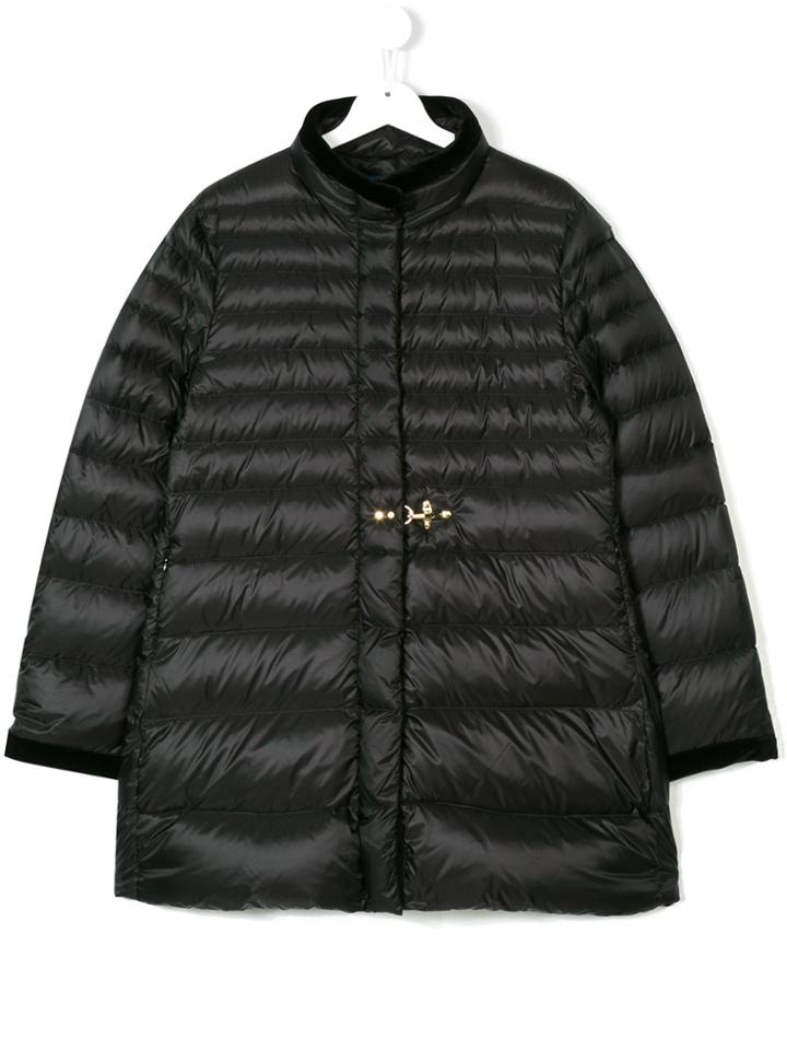 Fay Kids Buckle Padded Coat - Black