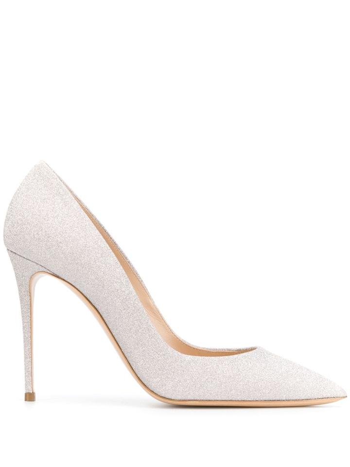 Casadei Glittered Pumps - Silver