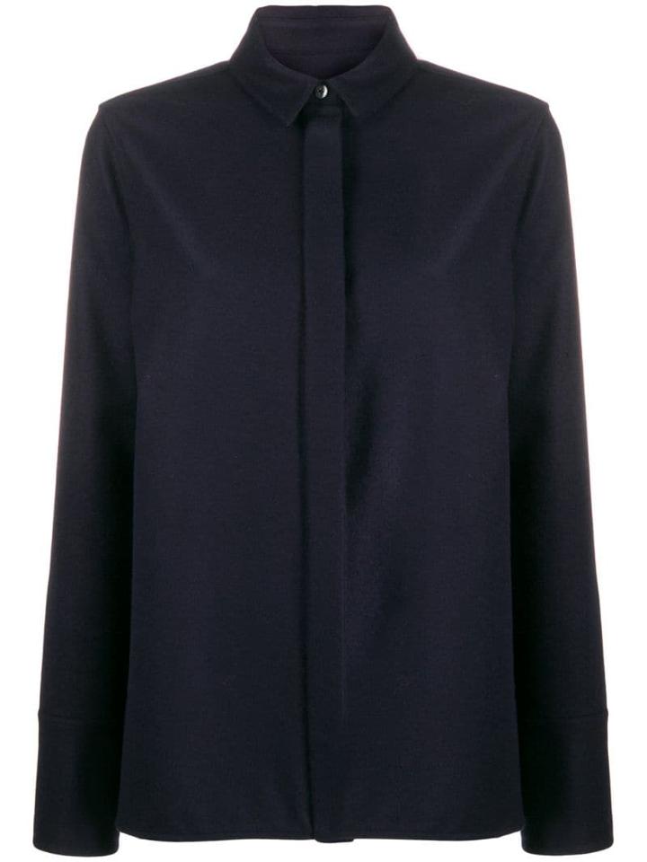 Jil Sander Concealed Button Shirt - Blue