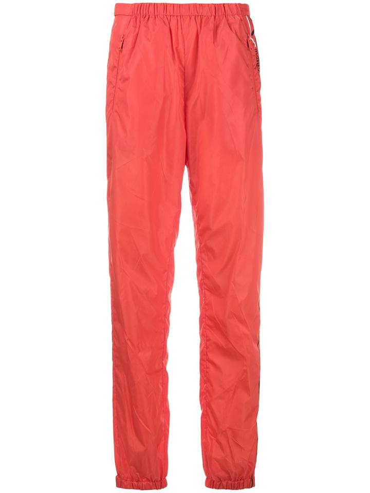 Prada Logo Print Track Trousers - Yellow & Orange