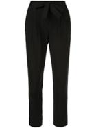 Paule Ka Waist-tied Tailored Trousers - Black