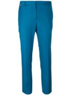 Paul Smith - Cropped Trousers - Women - Wool - 40, Blue, Wool