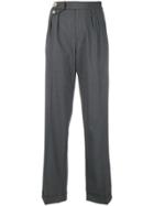 Pinko Side Button Pleated Trousers - Grey