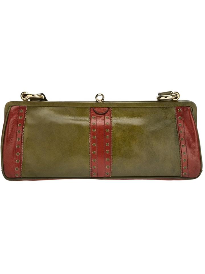 Katheleys Vintage Leather Shoulder Bag - Green