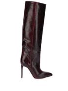 Paris Texas Snake-print Stiletto Boots - Red