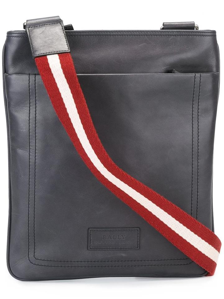 Bally Striped Shoulder Strap Messenger Bag