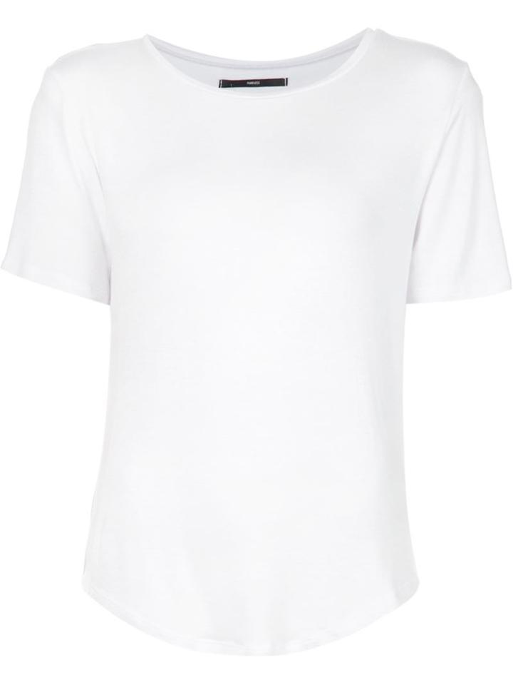 Fadeless Round Neck T-shirt, Women's, Size: M, White, Spandex/elastane/rayon