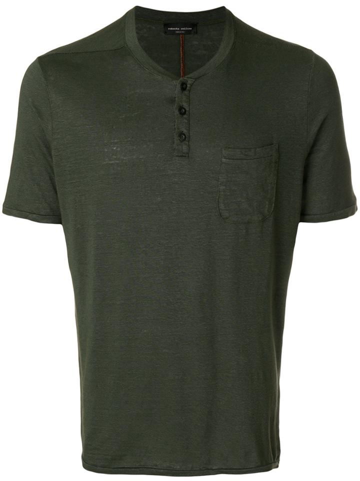 Roberto Collina Buttoned T-shirt - Green