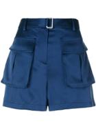 Theory Pocket Mini Shorts - Blue