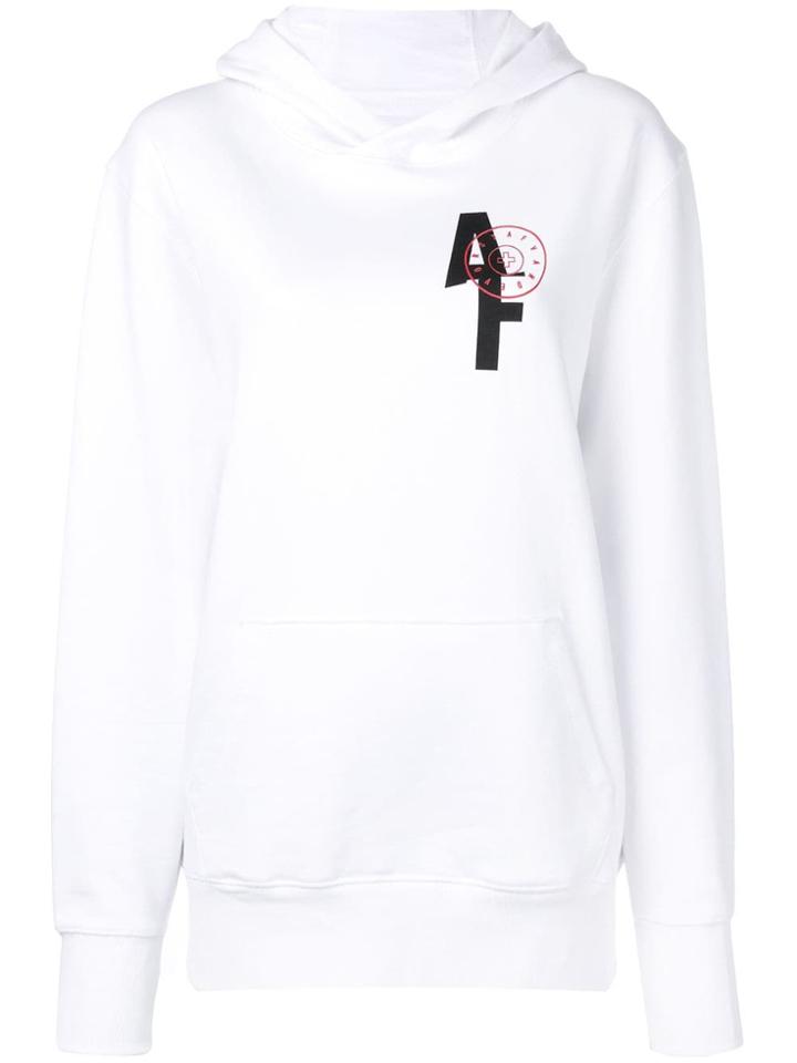 A.f.vandevorst Logo Print Hoodie - White