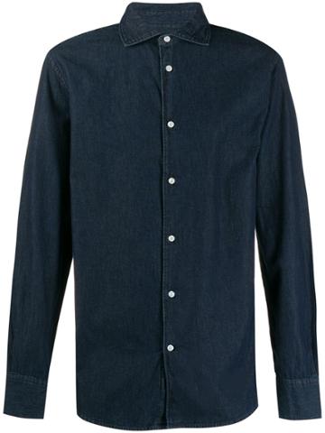 Deperlu Denim Long Sleeve Shirt - Blue