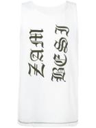 Zambesi Gothic Logo Print Tank Top - White