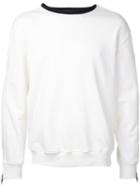 3.1 Phillip Lim - Contrast Neck Jumper - Men - Cotton - L, White, Cotton