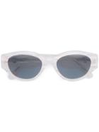 Retrosuperfuture Round Frame Sunglasses, Women's, White, Acetate
