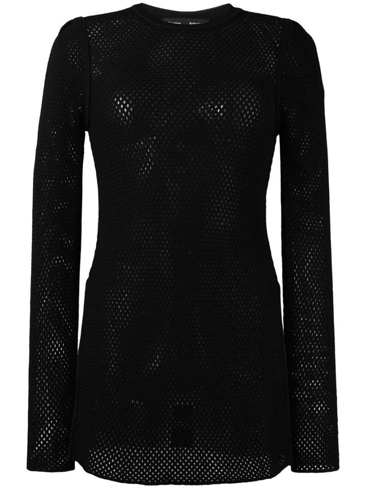 Proenza Schouler Knit Crewneck, Women's, Size: Medium, Black, Viscose/polyester