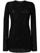 Proenza Schouler Knit Crewneck, Women's, Size: Medium, Black, Viscose/polyester