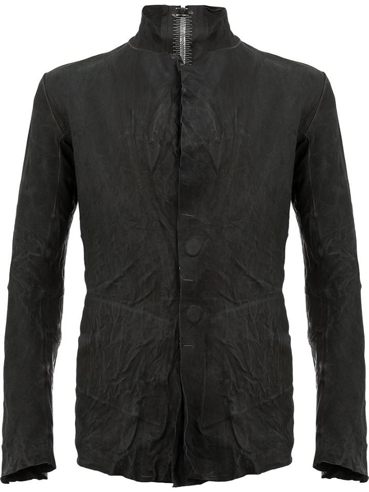 Isaac Sellam Experience Machinal Blazer, Men's, Size: Large, Black, Lamb Skin