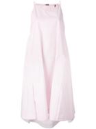 Jil Sander Navy - Side Pockets Flared Dress - Women - Cotton - 40, Pink/purple, Cotton