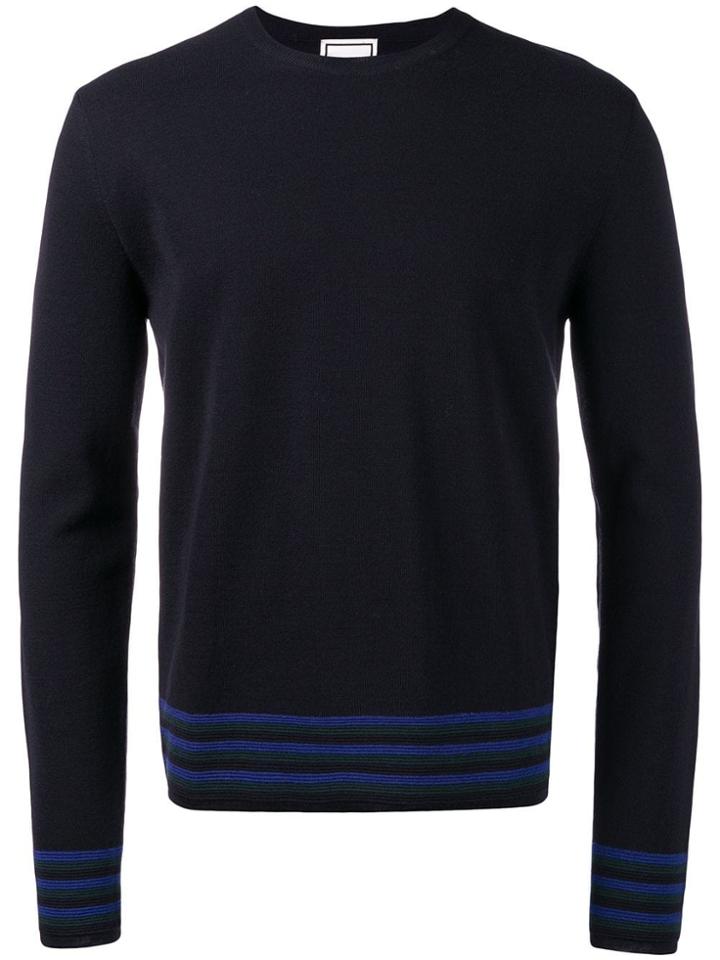 Wooyoungmi Stripe Trim Sweater - Blue