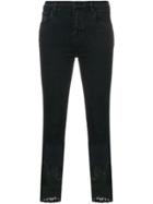 J Brand Cut-out Cuff Skinny Jeans - Black