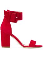 Paris Texas Ankle Strap Sandals - Red