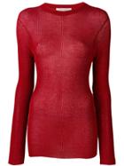 Philosophy Di Lorenzo Serafini Lamé Fitted Sweater - Red